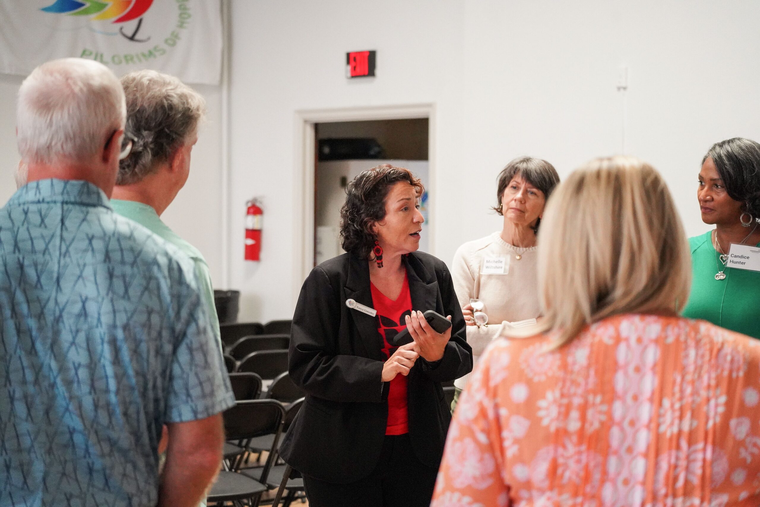 Group discussion during tour at Sacred Heart Center
