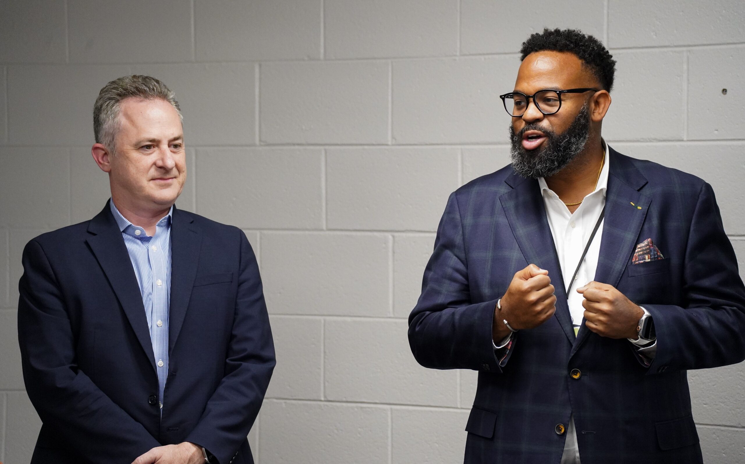 RPS Superintendent Jason Kamras and Richmond Ed Fund President & CEO Taikein Cooper present to the GTI cohort.